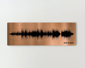 Copper Anniversary Gift Sound Wave Art