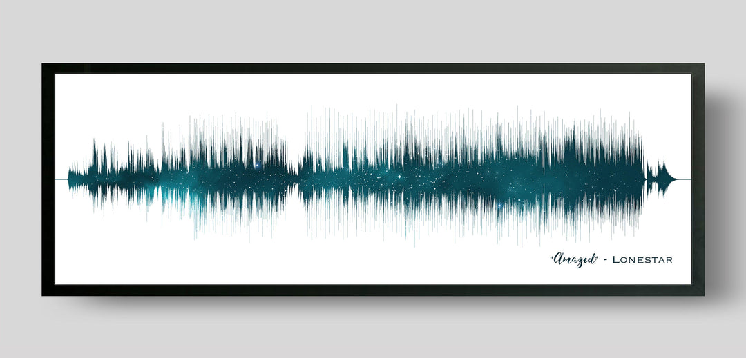 7th Copper Anniversary Gift Night Sky Soundwave Art