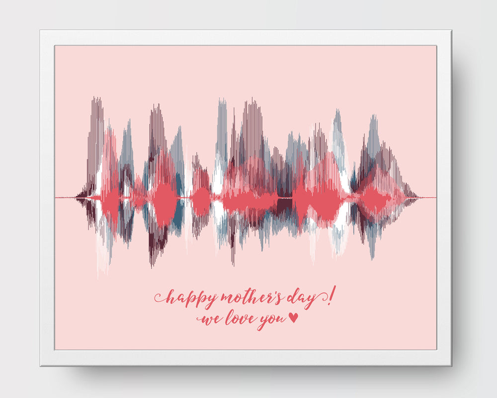 Personalized Mother's Day Gift Sound Wave Art From Kids