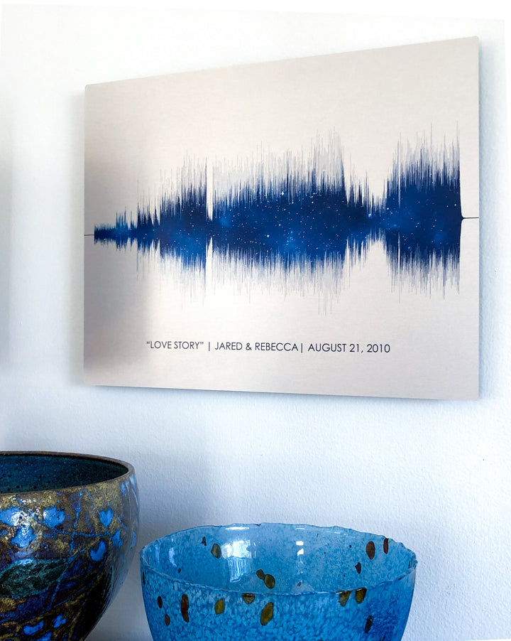 Night Sky Star Map Soundwave Art On Metal