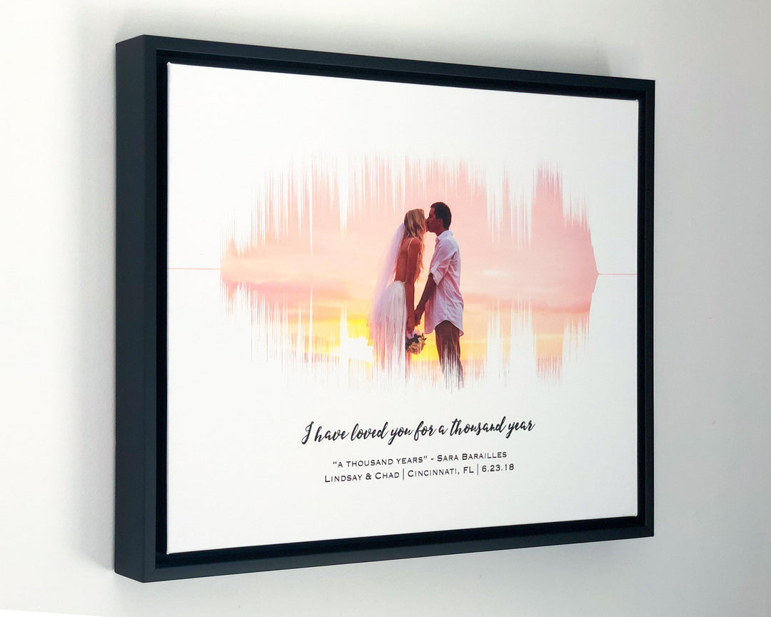 Photo in Wedding Song Soundwave Art | Cotton 2nd Anniversary Gift