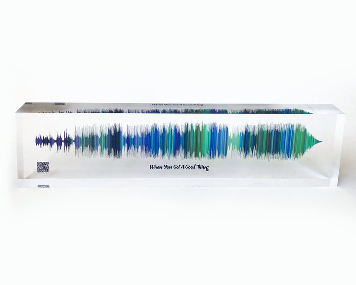 Corporate Gift - Sound Wave Art Acrylic Block