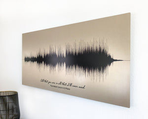 Sound Wave Anniversary Gift With Wedding Song