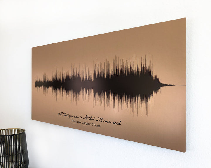 8th Bronze Anniversary Gift Song Sound Wave Art