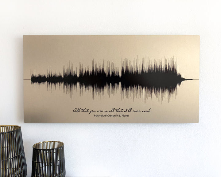 Sound Wave Anniversary Gift With Wedding Song