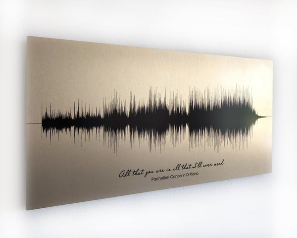 Sound Wave Anniversary Gift With Wedding Song