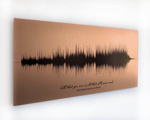 19th Bronze Anniversary Gift Sound Wave Art