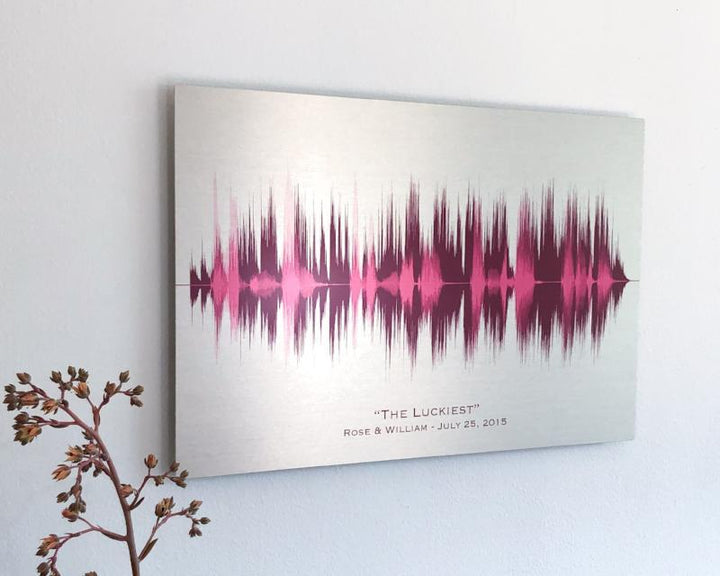 11 Year Steel Anniversary Gift With Multiple Sound Waves