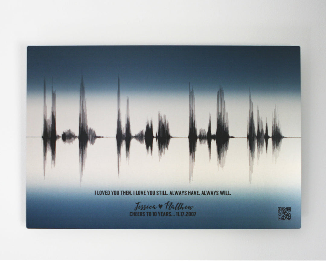 20 Year Platinum Anniversary Gift Sound Wave Art