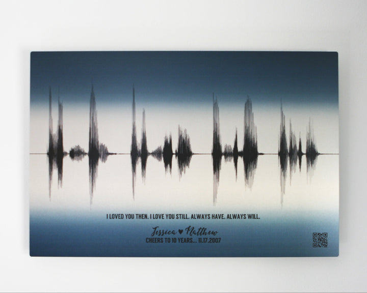 11 Year Steel Anniversary Gift Sound Wave Art