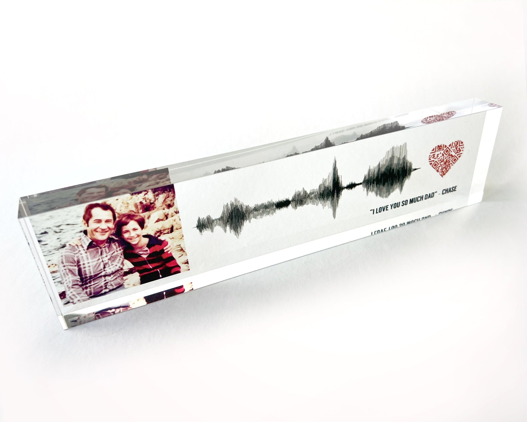Custom Soundwave Art Acrylic Block for Corporate Gifting