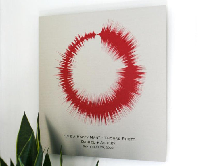 Wedding Song Sound Wave Art 10 Year Anniversary Gift