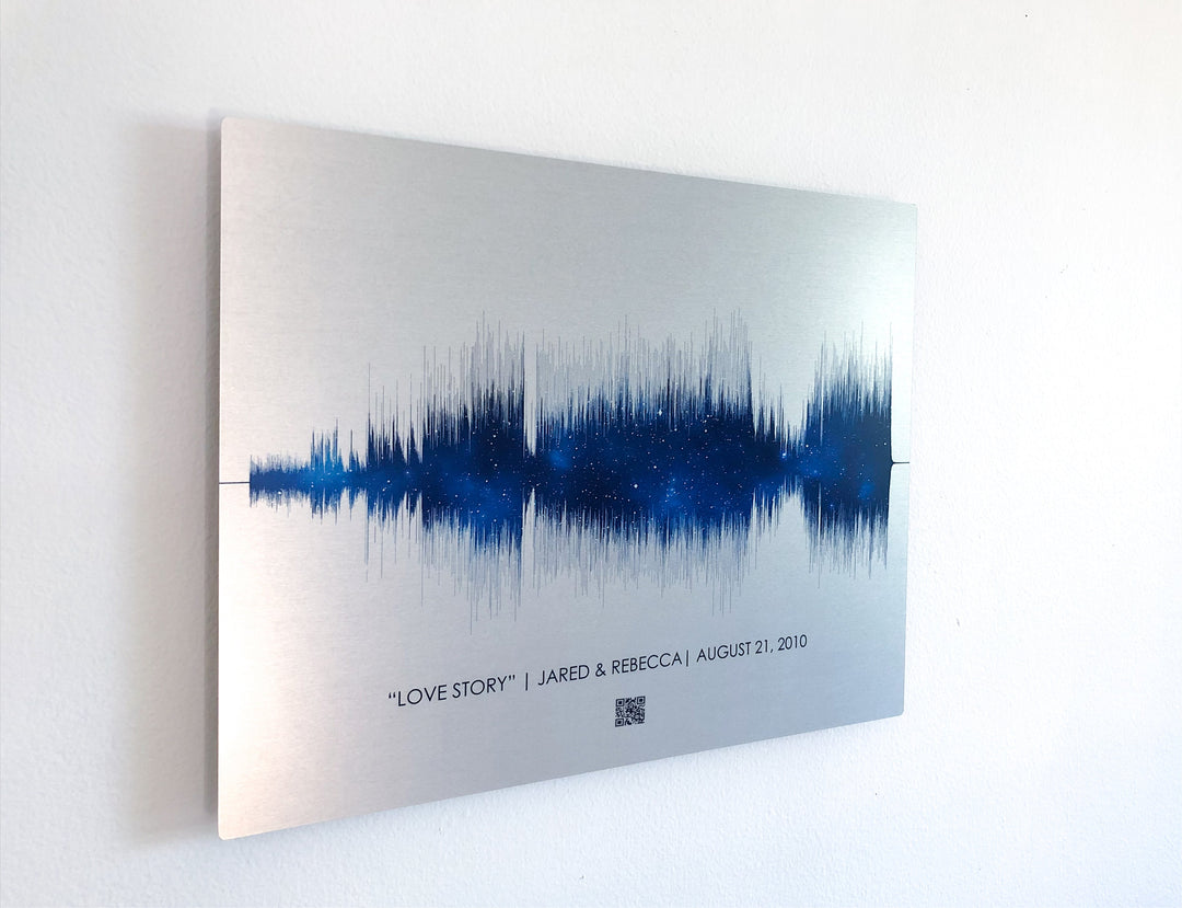 Night Sky Star Map Soundwave Art On Metal