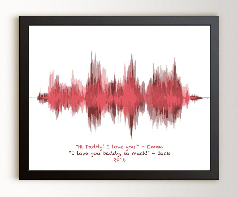 Dad Gift from Kids, Fathers Day Voiceprint Gift