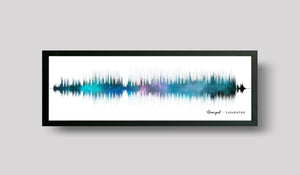 40th Ruby Anniversary Night Sky Song Sound Wave Print Gift