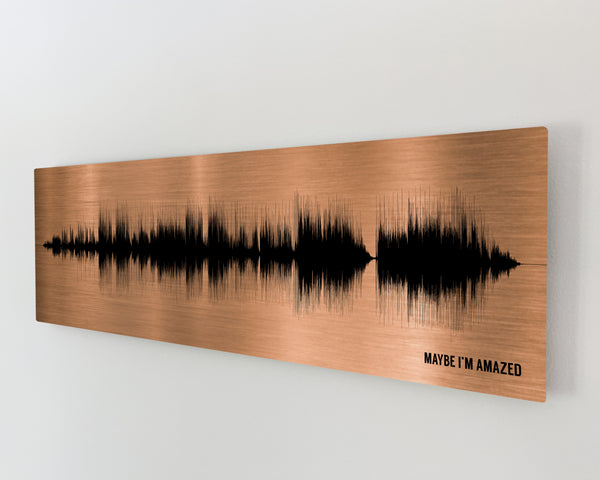 8th Bronze Anniversary Gift Song Sound Wave Art – Artsy Voiceprint