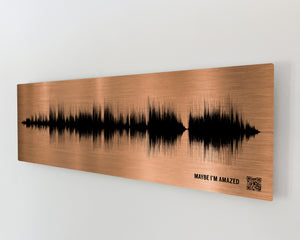 8th Bronze Anniversary Gift Song Sound Wave Art