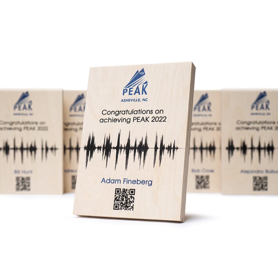 Corporate Gift - Sound Wave Art Wood