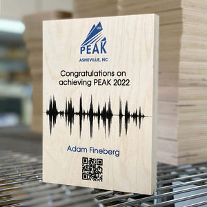 Corporate Gift - Sound Wave Art Wood
