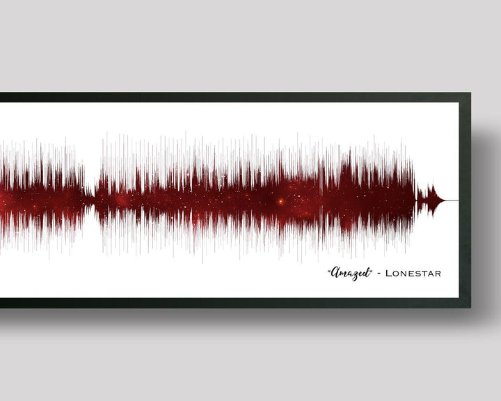 40th Ruby Anniversary Night Sky Song Sound Wave Print Gift