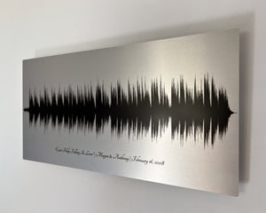 A platinum metal wall art, the perfect and unique 20 year anniversary gift for your husband.