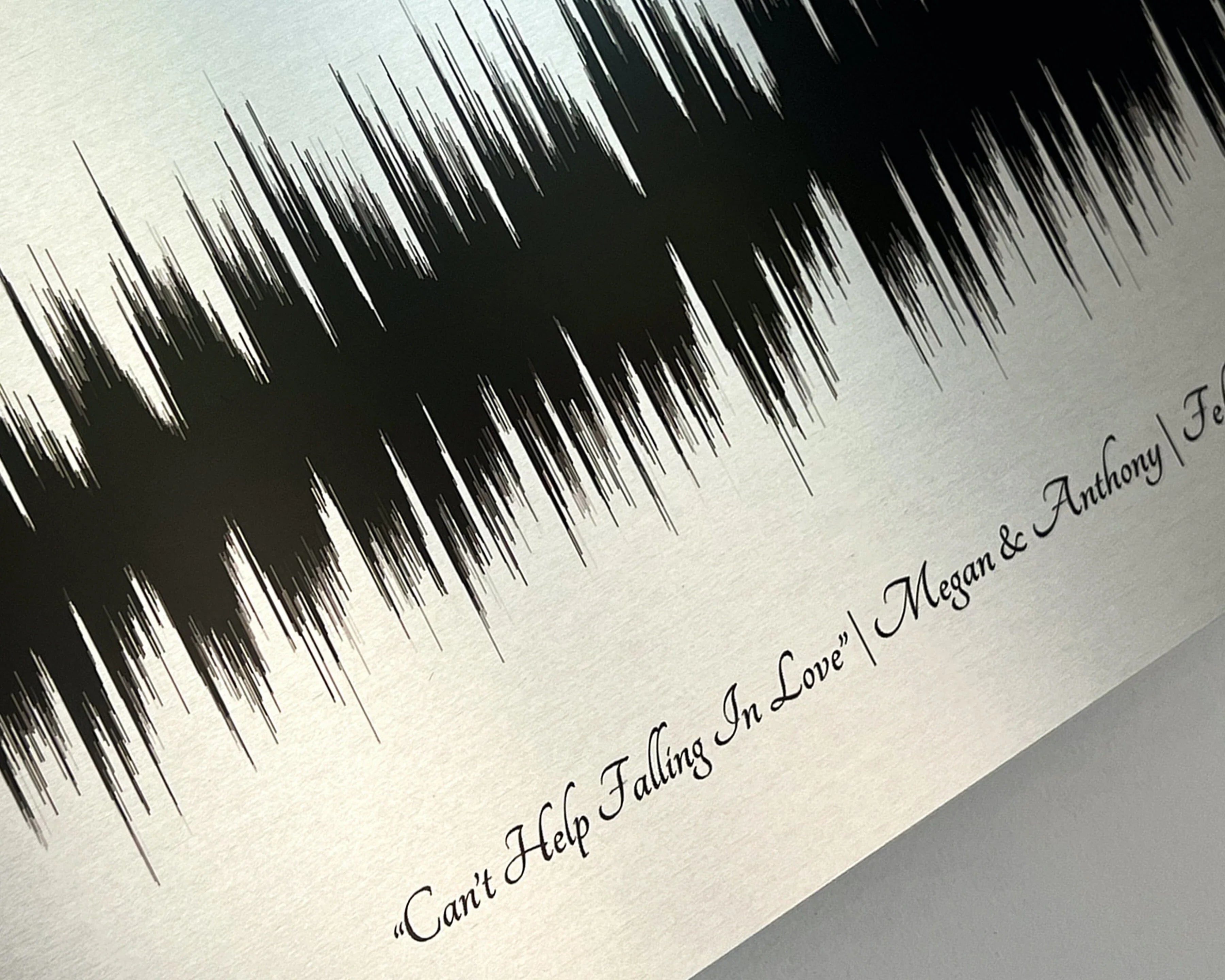 10 Year Anniversary Gift | Wedding Song Soundwave Art | Tin Metal