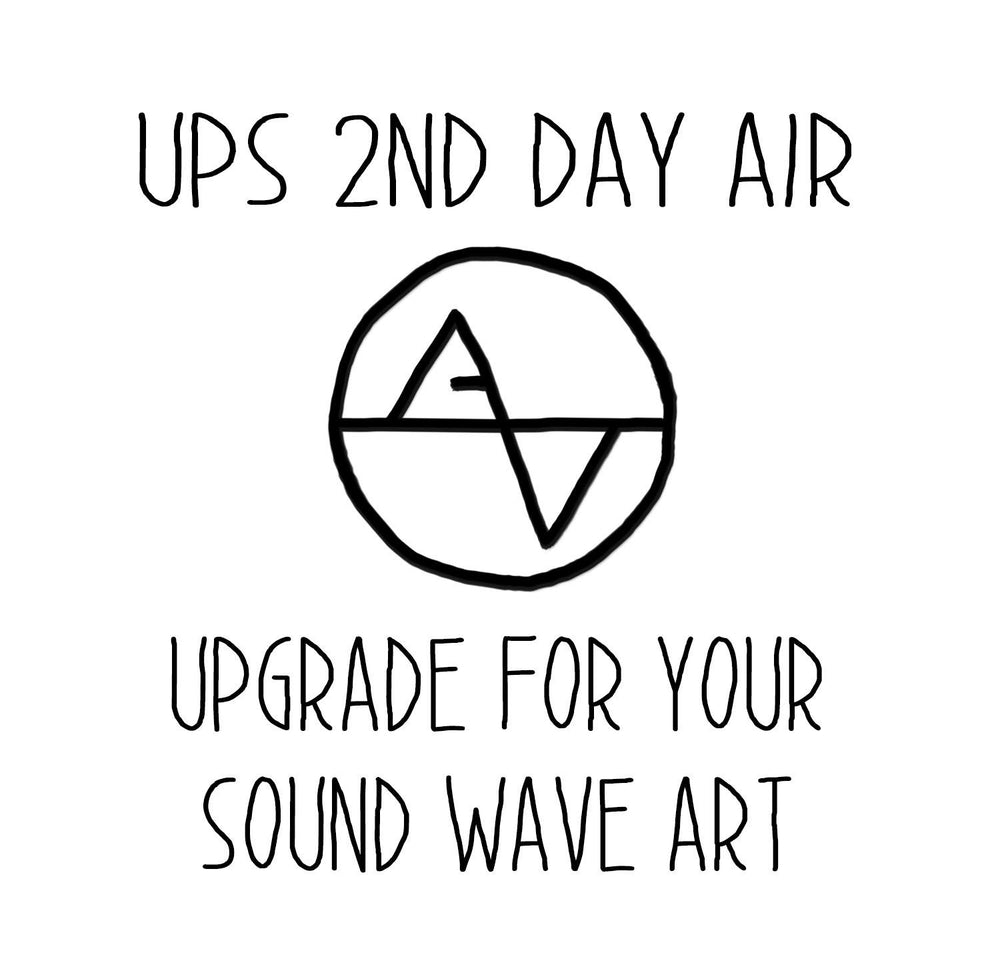 Upgrade Shipping to 2nd Day Air Shipping Upgrade Artsy Voiceprint 
