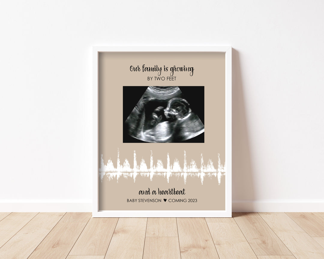 Ultrasound Photo Baby Heartbeat Sound Wave Nursery Art