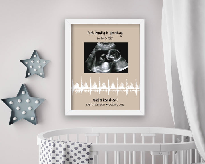 Ultrasound Photo Baby Heartbeat Sound Wave Nursery Art