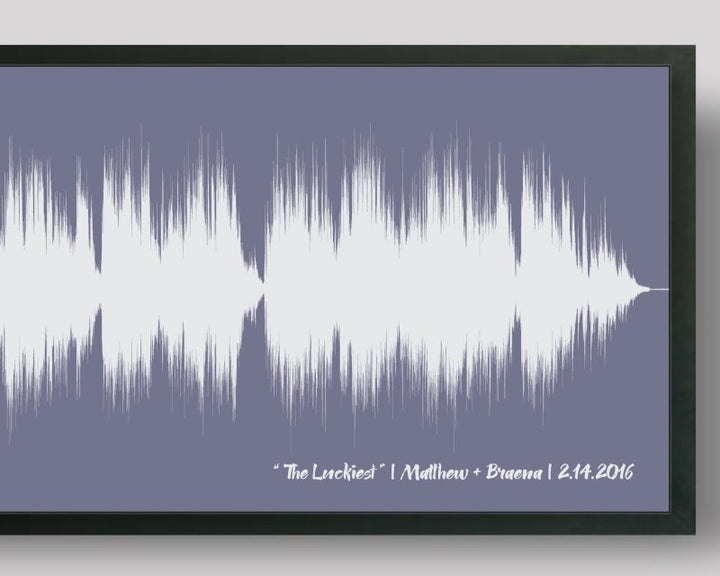 First Anniversary Gift Sound Wave Print of First Dance Wedding Song