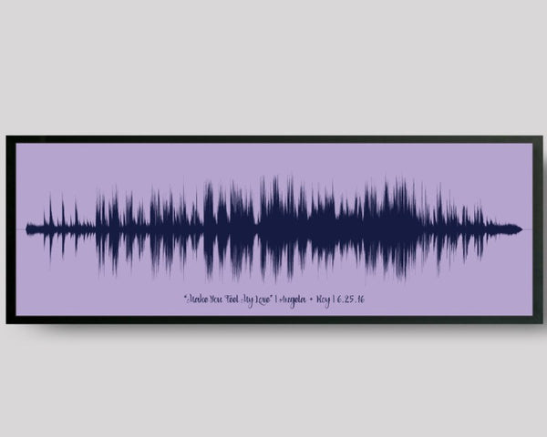Custom Sound Wave Art with Wedding Song for 1st Paper Anniversary Gift