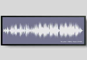 First Anniversary Gift Sound Wave Print of First Dance Wedding Song
