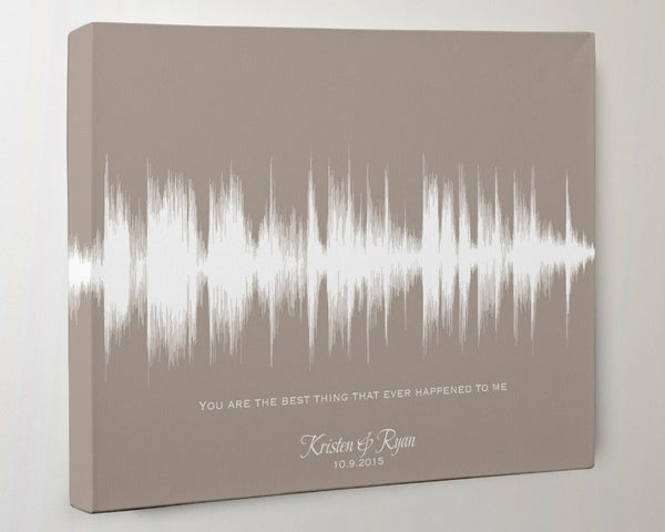 Wedding Song Sound Wave Art on Canvas for Anniversary