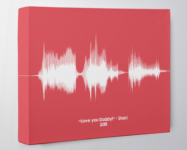 Best Birthday Gift for Dad Voice Sound Wave Art on Canvas