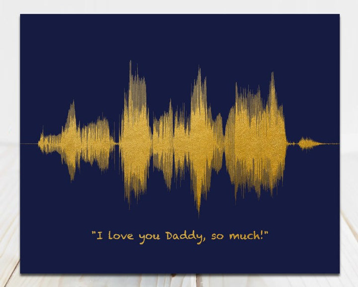 Custom Voiceprint for Dad, Fathers Day Gift - I love you Daddy